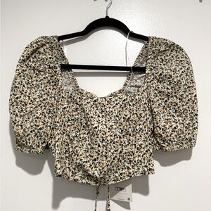 Zara Crop tie back top